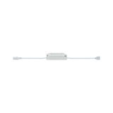 White LED connector cable with plastic housing and plugs for lighting systems
