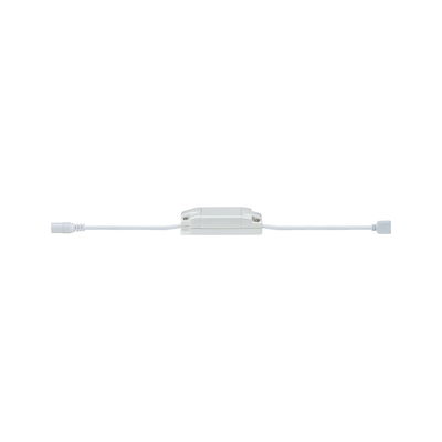 White LED connector cable with plastic housing and plugs for lighting systems