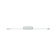 Weißes LED-Verbindungskabel mit Kunststoffgehäuse und Steckern für Lichtsysteme