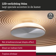 LED-plafondlamp Volea met driedimensionaal diepte-effect en traploos dimbaar in beige en grijs