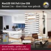 MaxLED 500 Full-Line COB LED-stripset met afstandsbediening en voeding voor instelbaar wit licht