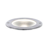 Rundes Einbau-LED-Leuchtmittel aus gebürstetem Aluminium in Silber für moderne Beleuchtung