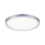 Runde LED-Deckenleuchte mit silbernem Aluminiumrahmen und weißem Diffusor für modernes Raumlicht