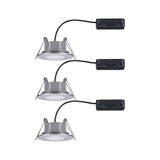 Three round grey LED recessed lights with black cables for modern indoor lighting solutions