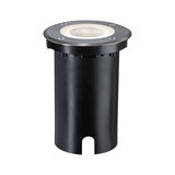 Spot encastré rond en métal noir mat pour éclairage extérieur au sol