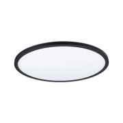 Runde LED-Deckenleuchte mit schwarzem Rahmen und weißem Diffusor für moderne Innenbeleuchtung