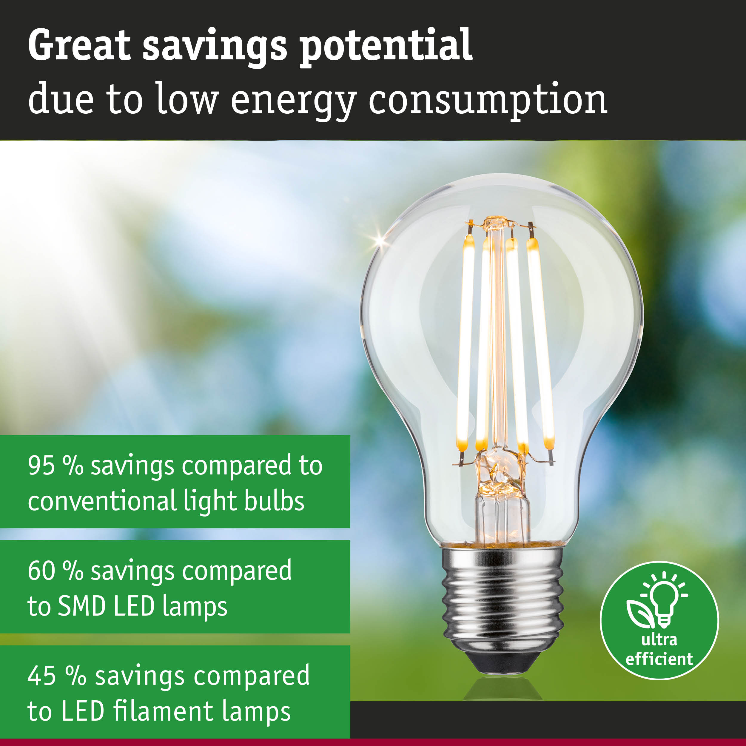 Energy-saving clear glass LED light bulb with silver base for efficient sustainable lighting