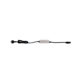 White LED power supply with black cable and plug for energy-efficient lighting