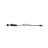 White LED power supply with black cable and plug for energy-efficient lighting