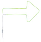 Green LED arrow light with white controller and cable for decorative lighting use