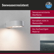 Seewasserresistenter Wandstrahler aus hochwertigem Material in Grau für Außenbeleuchtung