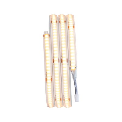 Flexible LED-Lichtleisten in warmweiß mit transparentem Silikonmantel für vielseitige Beleuchtungslösungen