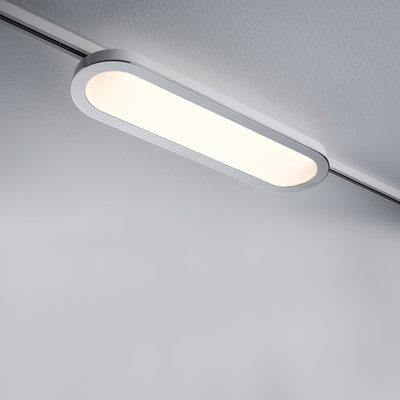 Modern white LED ceiling light with rounded rectangular shape for energy-efficient room lighting