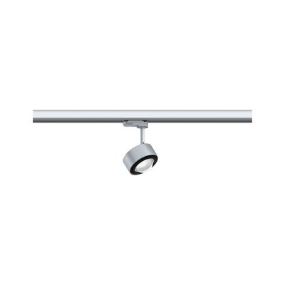 Modern grey metal LED spotlight on track system for flexible indoor lighting solutions