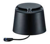 Black plastic housing with cable and connector for LED lighting systems