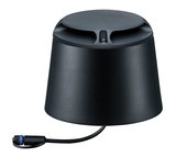 Schwarzes Kunststoff-Gehäuse mit Kabel und Steckverbinder für LED-Beleuchtungssysteme