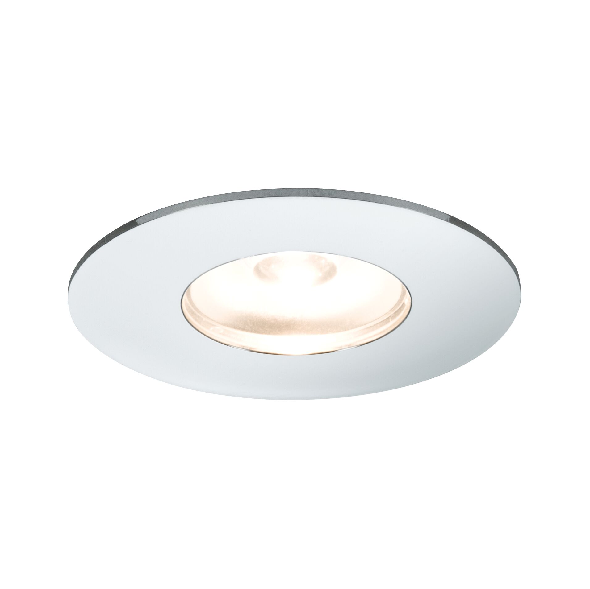 Wpuszczane oświetlenie meblowe LED Micro Line Mini okrągły 35mm 5x1W 5x95lm 230V 2700K Chrom Round recessed light glass with white metal frame for modern LED ceiling lighting
