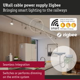 URail cable power supply Zigbee for smart lighting compatible with Amazon Alexa and Google Assistant