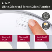 Abia 2 LED-Deckenleuchte mit Weißauswahl und Sensorfunktion, dimmbar in Warmweiß, Neutralweiß, Tageslichtweiß