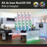 Kit bande LED MaxLED 500 RGBW avec lumière blanche réglable et télécommande pour éclairage polyvalent