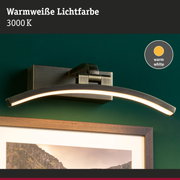 Moderne Wandleuchte aus gebürstetem Metall mit warmweißer LED-Beleuchtung 3000K für Wohnräume