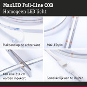 MaxLED Full-Line COB witte LED-strip met 896 LEDs/m, in te korten en eenvoudig aan te sluiten