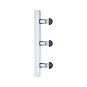 Modern wall light in chrome metal with three black LED bulbs for stylish home lighting