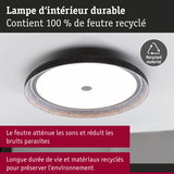Lampe d’intérieur durable en feutre recyclé gris atténuant les bruits et respectueuse de l’environnement