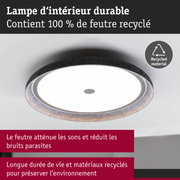 Lampe de plafond durable en feutre recyclé gris et noir à 100% pour un éclairage intérieur écologique