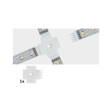 Weißer LED-Streifen Kreuzverbinder aus Kunststoff für 24V LED-Band Beleuchtungssysteme