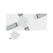 White plastic LED strip cross connector for 24V LED tape lighting systems