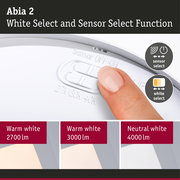 LED Panel Abia 2 White Select Twilight-controlled motion detector (HF) angular 300x300mm 14W 900lm 2700 - 4000K White