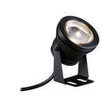 Zwarte metalen LED-buitenlamp met beugel en kabel voor tuin- en padverlichting
