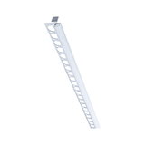 Profilé LED en aluminium blanc mince avec design perforé pour installations d'éclairage modernes