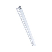 Slim white LED aluminum profile strip with perforated design for modern lighting installations