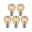 Vintage Edition 230 V Standard LED Pear E27 5x500lm 5x4,7W 2500K Gold Set of five LED light bulbs with warm white light, E27 base, amber glass for decorative lighting use