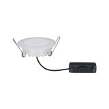 Panneau LED encastré rond blanc avec ressorts métalliques et câble noir pour éclairage économique