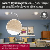 Cosara opbouwpanelen met natuurlijke beige textuur voor een gezellige kamer en neutraal wit licht 4000K