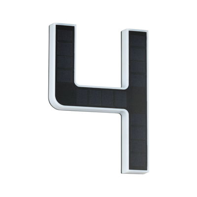 Modern white LED wall light with black solar panels for energy-saving outdoor lighting