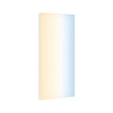 Rectangular LED wall light with warm and cool white light for modern room illumination