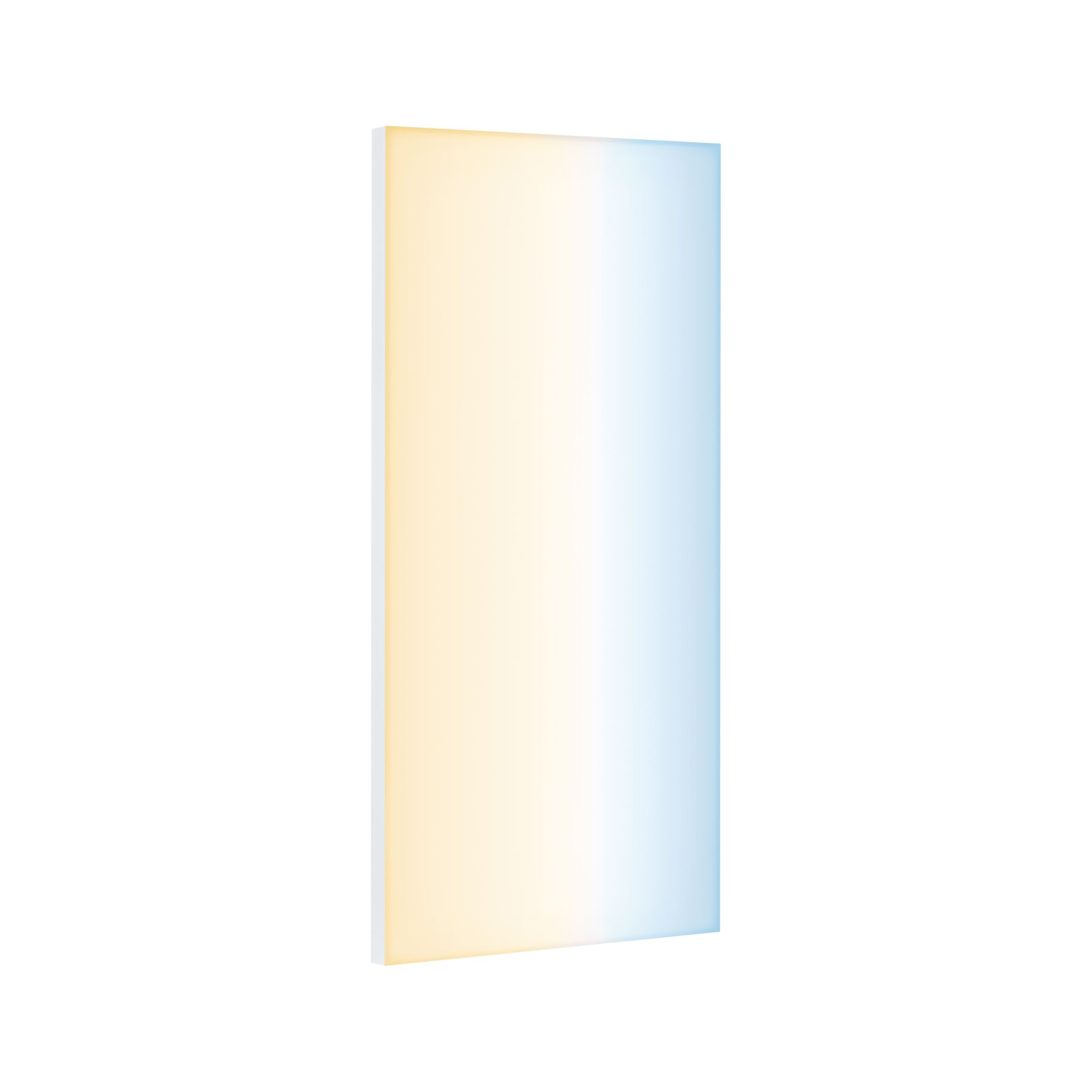 Rectangular LED wall light with warm and cool white light for modern room illumination