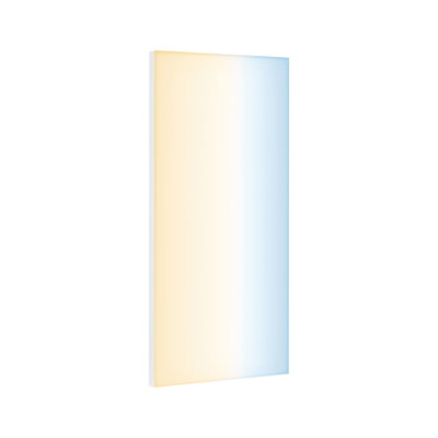 Rectangular LED wall light with warm and cool white light for modern room illumination