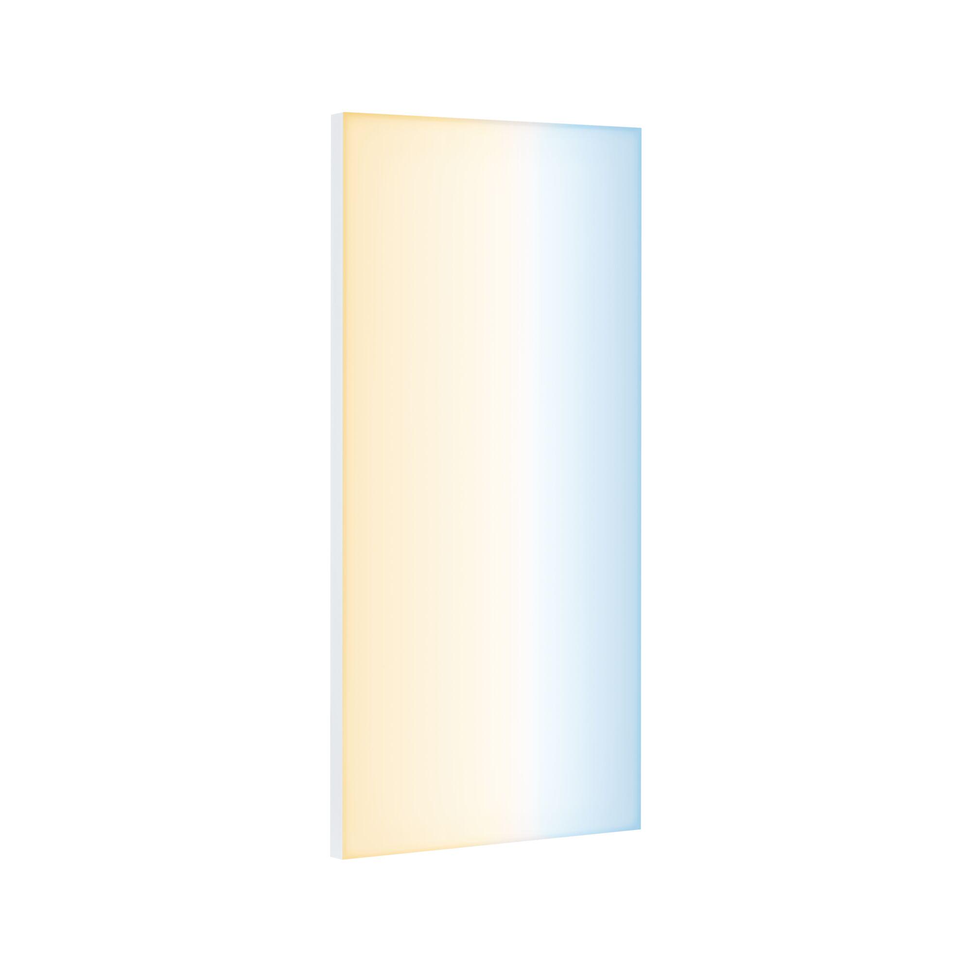Rectangular LED wall light with warm and cool white light for modern room lighting