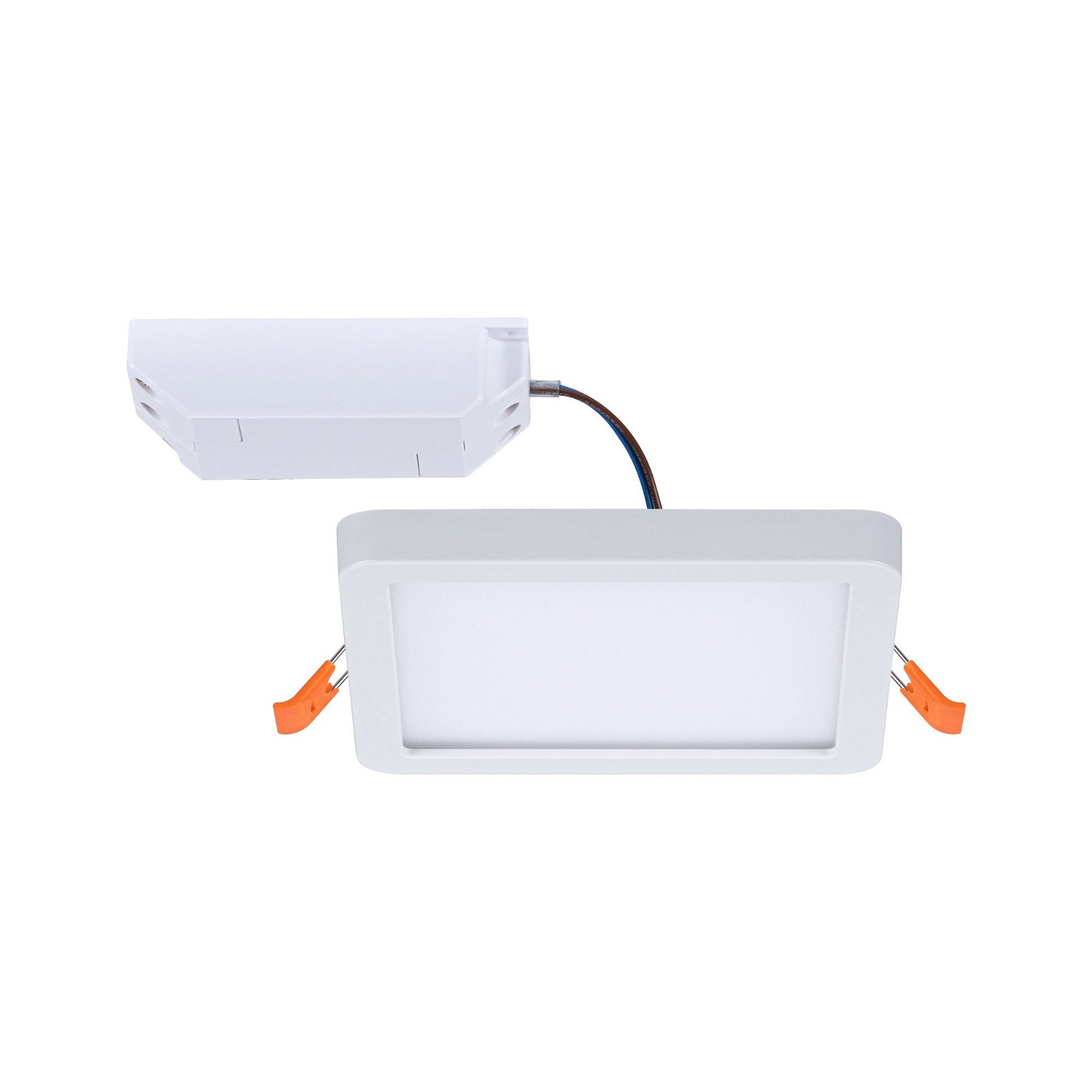 VariFit LED-indbygningspanel Areo IP44 kantet 118x118mm 6,5W 500lm 3000K Hvid