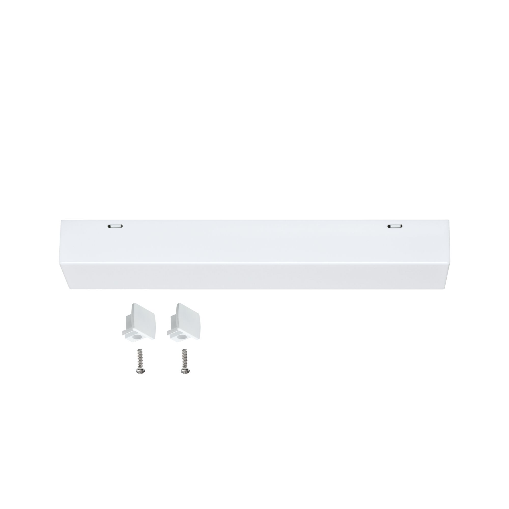 Weißes LED-Adaptergehäuse aus Kunststoff mit zwei Schrauben für Beleuchtungsinstallation