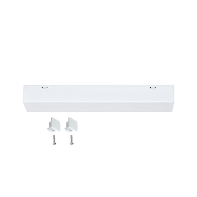 Hvid plastik LED-adapterhus med to skruer til belysningsinstallation