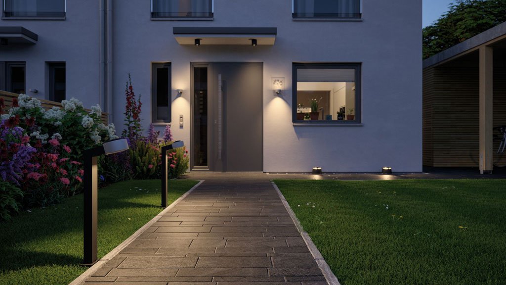 LED Außen Wand Leuchten Lichteffekt Einfahrt Garten Hof Terrassen Haus Tür Lampe 