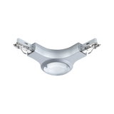Connecteur de plafond LED en métal argenté avec lumière intégrée pour systèmes d'éclairage modernes