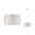 Luminaire en suspension Tessa E27 max. 60W Crème/Acier brossé gradable Suspension avec abat-jour en tissu blanc et support métallique, lampe moderne pour intérieur