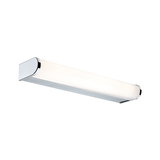 Applique murale LED moderne avec abat-jour acrylique blanc et cadre métallique chromé pour éclairage intérieur